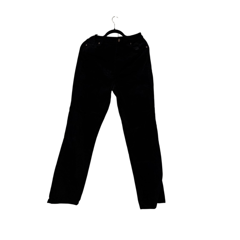 Women's  Black Corduroy Straight Leg Pants Size 14